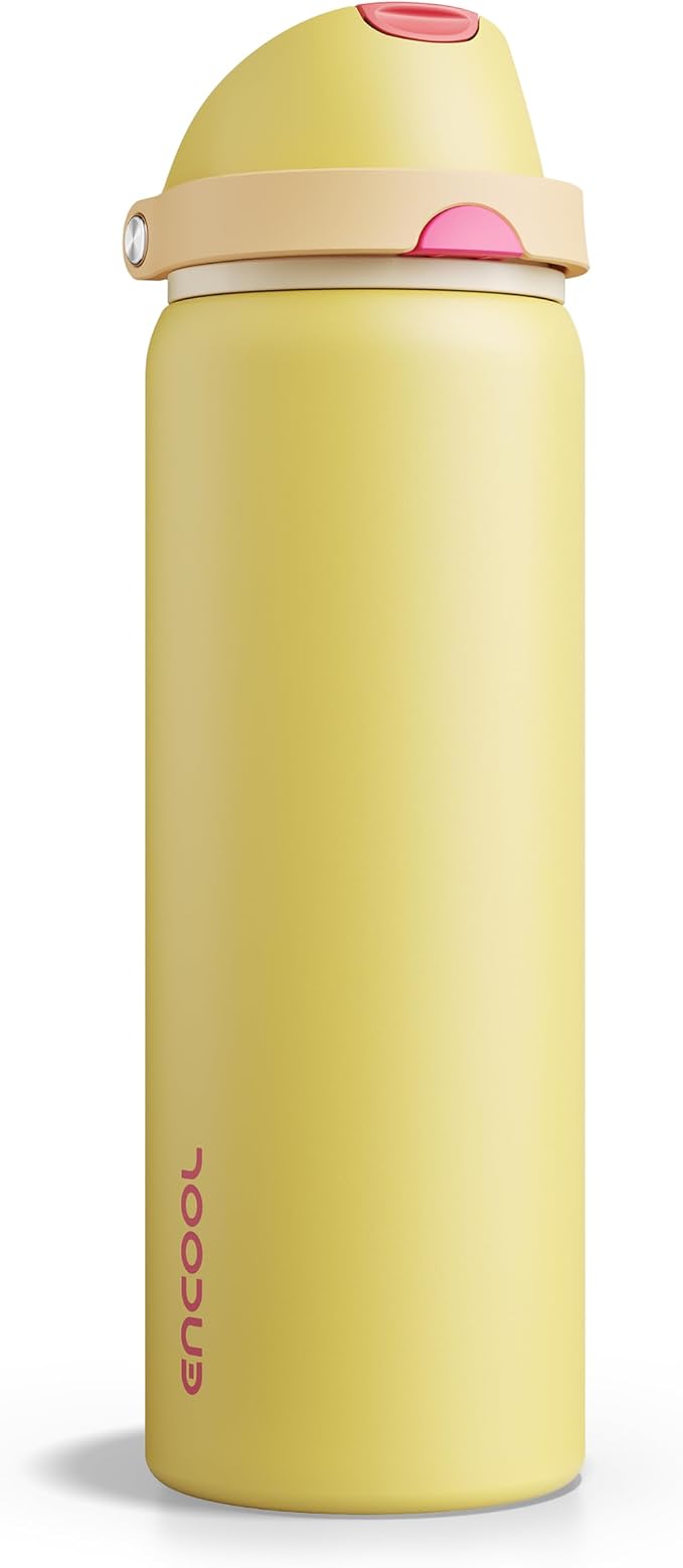 Insulated Water Bottle with Straw by ENCOOL
