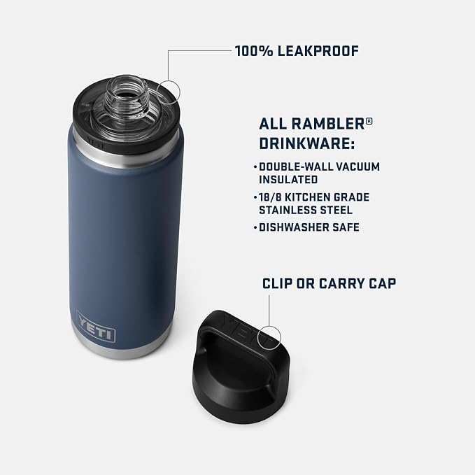 YETI Rambler 26 oz Bottle, Vacuum Insulated, Stainless Steel - Image 2