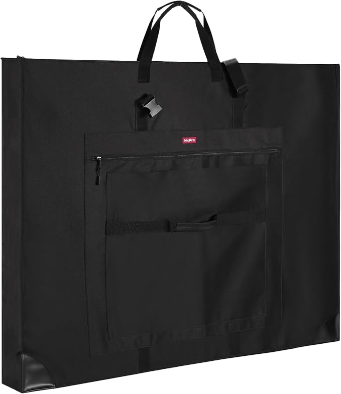 Nicpro Large Size Art Portfolio Case, Artist Portfolio Tote Bag by Nicpro