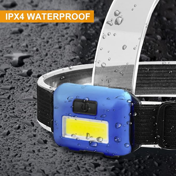 8 Pack Led Headlamp for Adults and Kids, 1.1oz/31g COB Flood Light Ultra Bright - Image 5