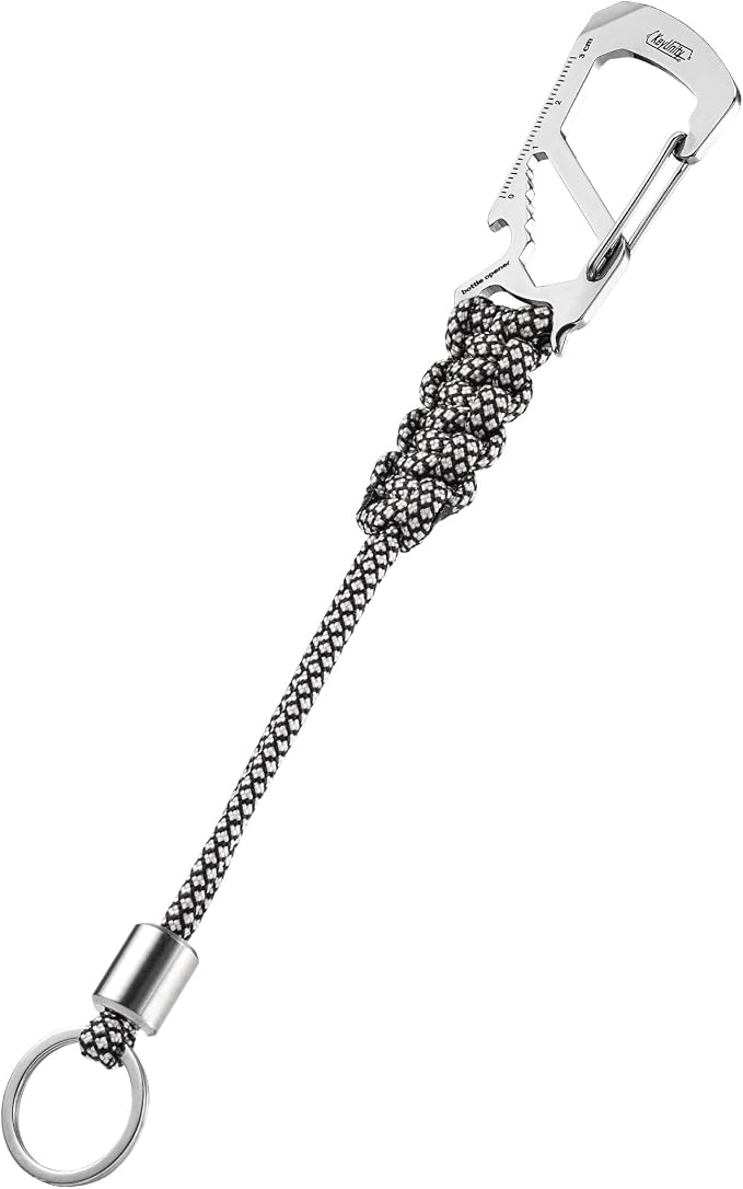 KeyUnity KC04 Paracord Keychain Carabiner Clip, Braided Lanyard by KeyUnity