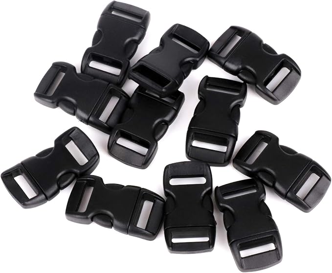 5/8" Black Plastic Side Release Buckle Curved Quick Release - Image 5