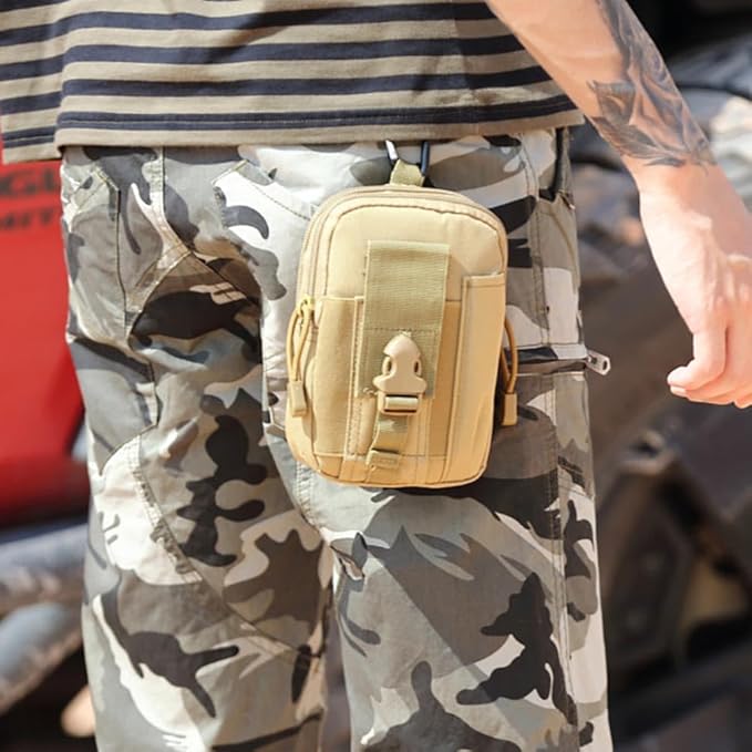Belt Pouch, Tactical Molle Phone Pouch EDC Utility Pouches Waist Bag, Small - Image 5