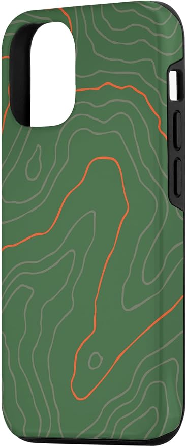 Backcountry Topo Guide Orange Lines Topographical Map Case - Image 2