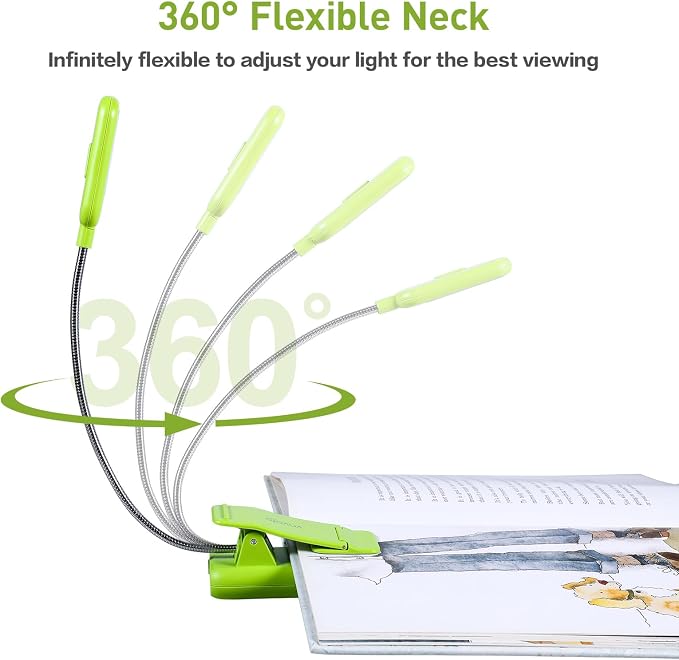 VAVOFO Rechargeable Book Light for Reading in Bed Kids, 7 LED Reading Light - Image 6