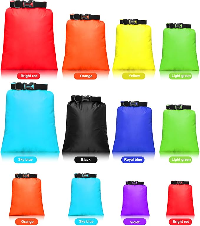Shappy 6/12 Pcs Waterproof Dry Bags, Lightweight Outdoor Waterproof Dry Stuff - Image 3