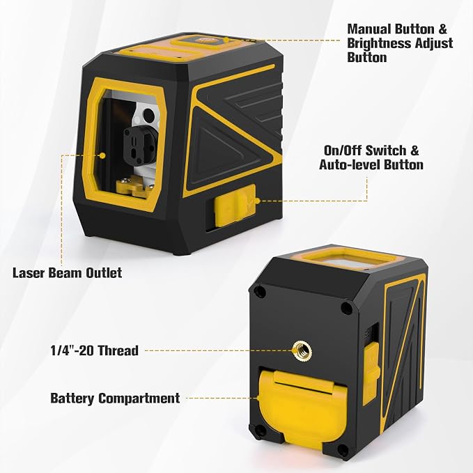 Laser Level with Tripod, 100 feet Green Cross Line Self Rotary Leveling Laser - Image 6
