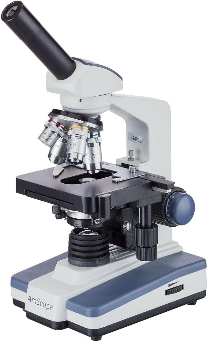 AmScope M620A Compound Monocular Microscope, WF10x and WF16x Eyepieces - Image 3