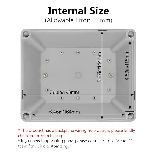 LeMotech Junction Box IP67 Waterproof Dustproof ABS Plastic Project Box - Image 3