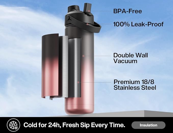 POWCAN 26 oz Insulated Water Bottle - Image 3