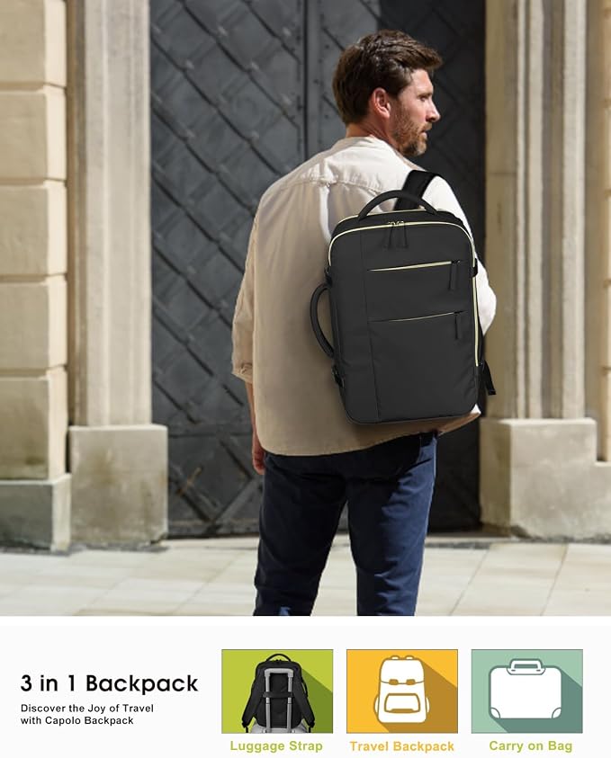 Capolo Travel Backpack for Women Men Waterproof Laptop Backpack Airlines - Image 7