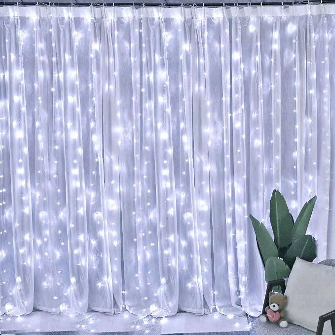 suddus White Curtain Lights for Bedroom Wall, 200 Led Twinkle Lights - Image 7