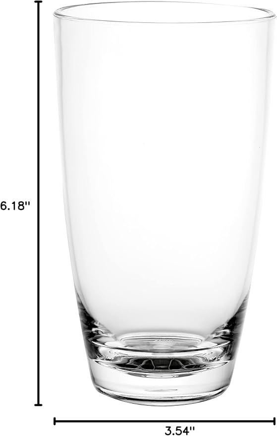 KLIFA- ETON, 20.8 oz, Acrylic Highball Drinking Glasses Set, Iced Tea Cups - Image 6