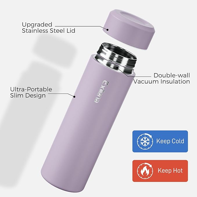 【Upgraded】Exllena Small Insulated Water Bottle 12 oz/350ml– Mini Insulated - Image 3