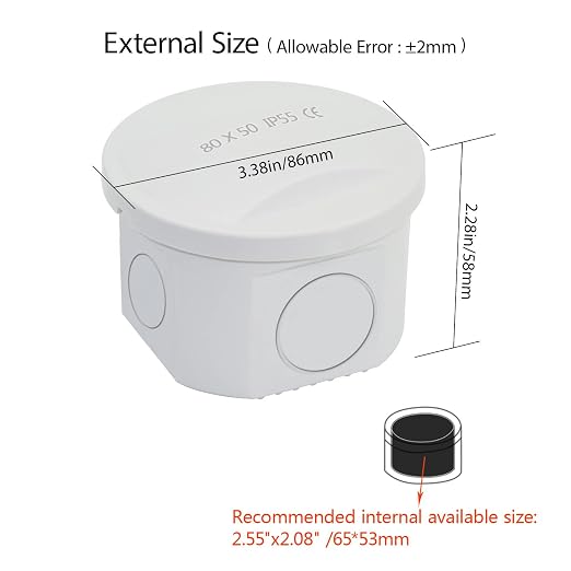 LeMotech Junction Box, Electrical Box IP55 Water Resistant Dustproof ABS - Image 2