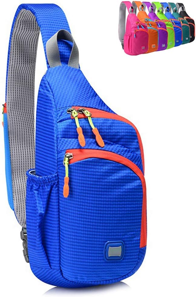 Peicees Small Sling Backpack Waterproof Unisex Shoulder Bag Chest Crossbody by Peicees