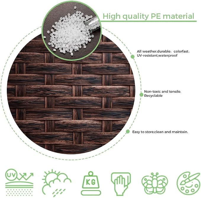 Wicker Repair Kit, Mottled Dark Brown, Polyethylene Material - Image 6
