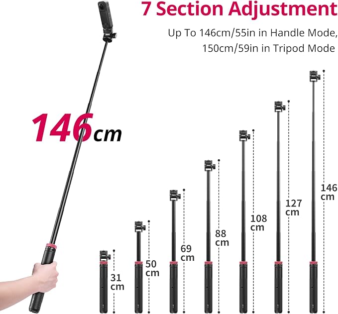 ULANZI MT-71 Tripod Selfie Stick & Vlog Handle - Image 6
