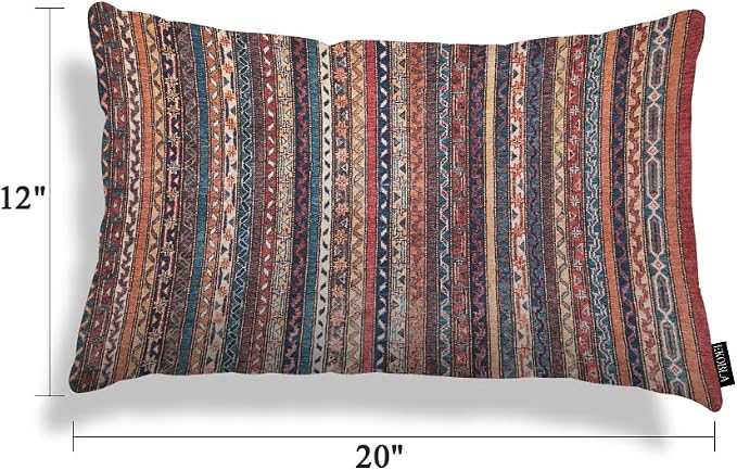 EKOBLA Turkish Carpet Rectangle Pillow Cases Vintage Persian Oriental Waist - Image 5