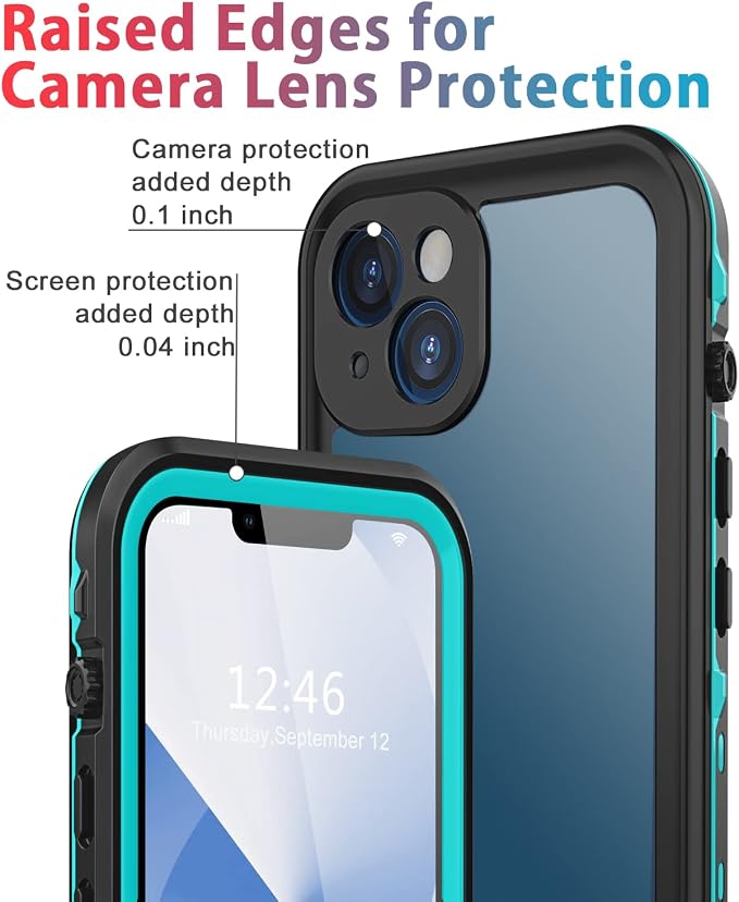 for iPhone 13 Case Waterproof Shockproof Dustproof Full-Body Sturdy - Image 2