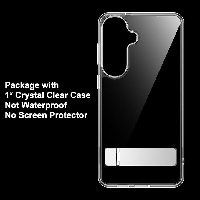 Temdan Designed for Samsung Galaxy S26 Case Clear, Built-in Invisible Kickstand - Image 7