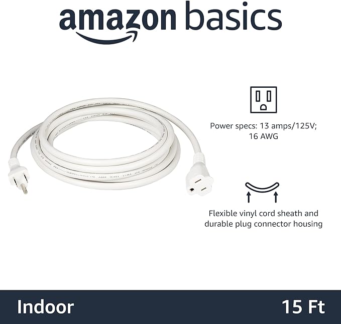 Amazon Basics 3-Prong Extension Cord - Image 2
