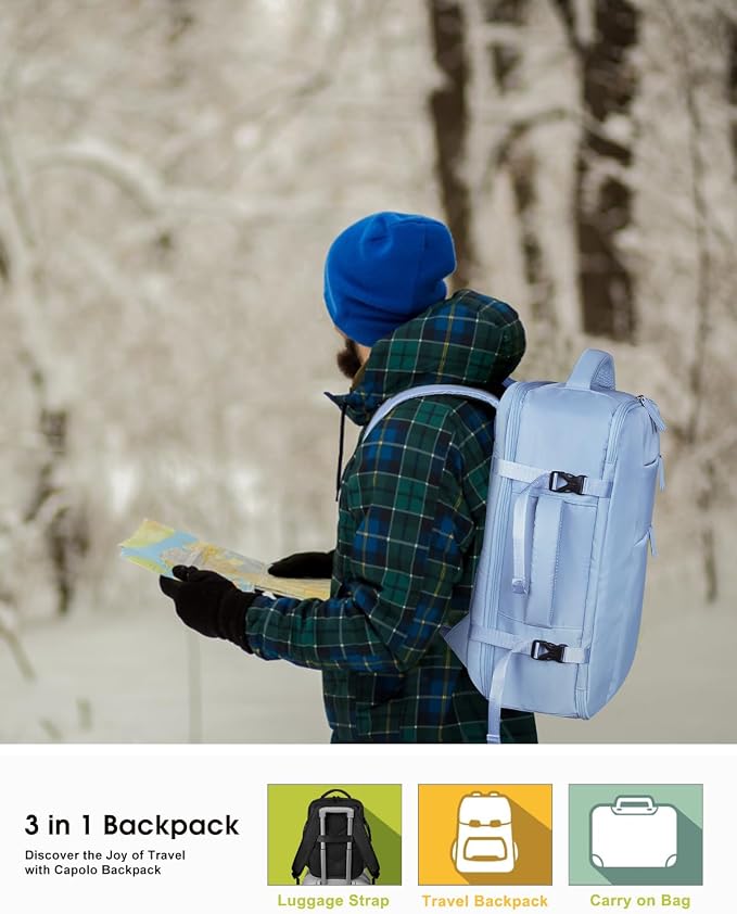 Capolo Travel Backpack for Women Men Waterproof Laptop Backpack Airlines - Image 7