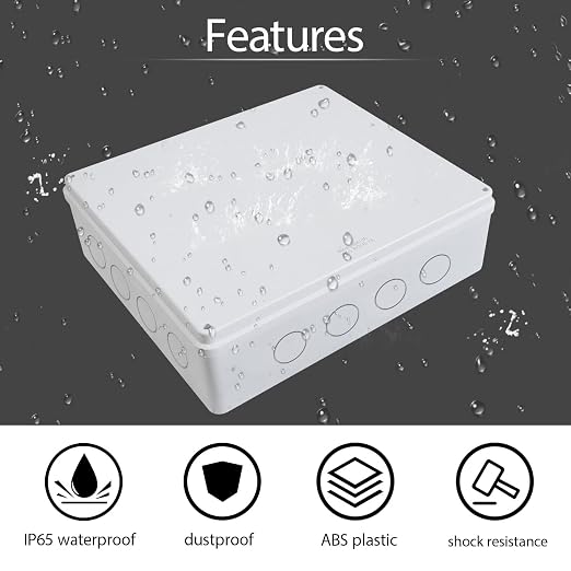 LeMotech Junction Box, Electrical Box IP65 Water Resistant Dustproof ABS - Image 6