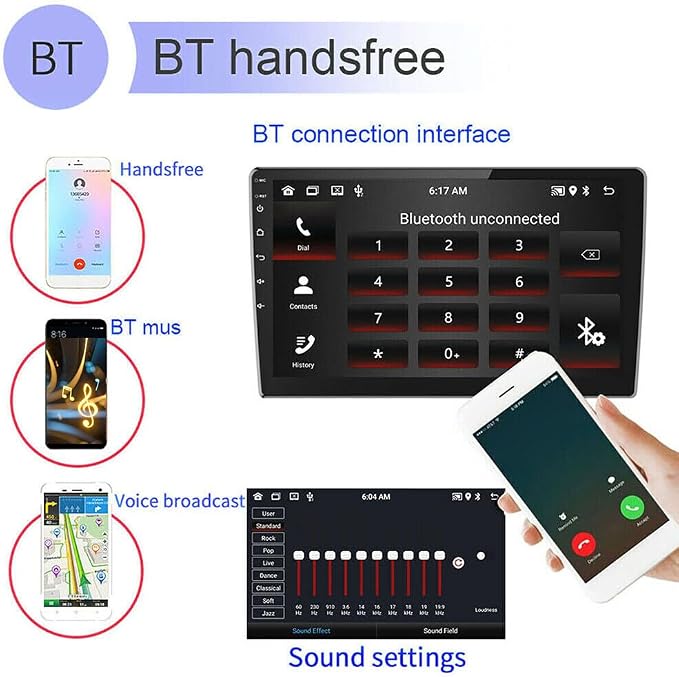 10" Android 13 Car Stereo for Jeep Compass 2017-2019, 2.5D 1080P HD Touch Screen - Image 5