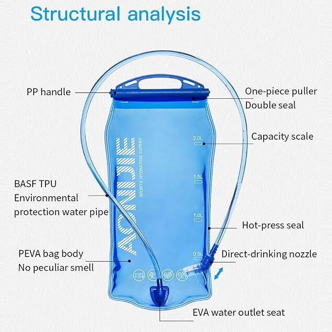 AONIJIE Hydration Bladder 3L Water Reservoir, Leakproof Water Storage Bladder - Image 2