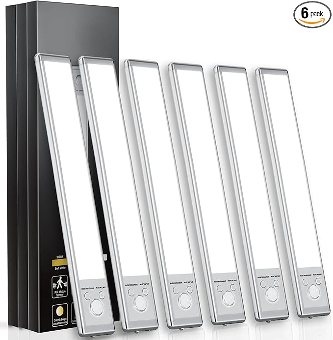 Under Cabinet Lights, 76 LED Operated Motion Sensor Light Indoor, 1500mAh USB by SOUL+LINK