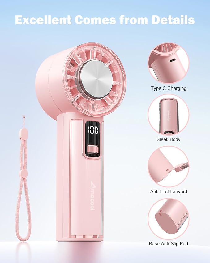 AMACOOL Handheld Fan with Ice Cooler, Mothers Day Gifts - Image 7