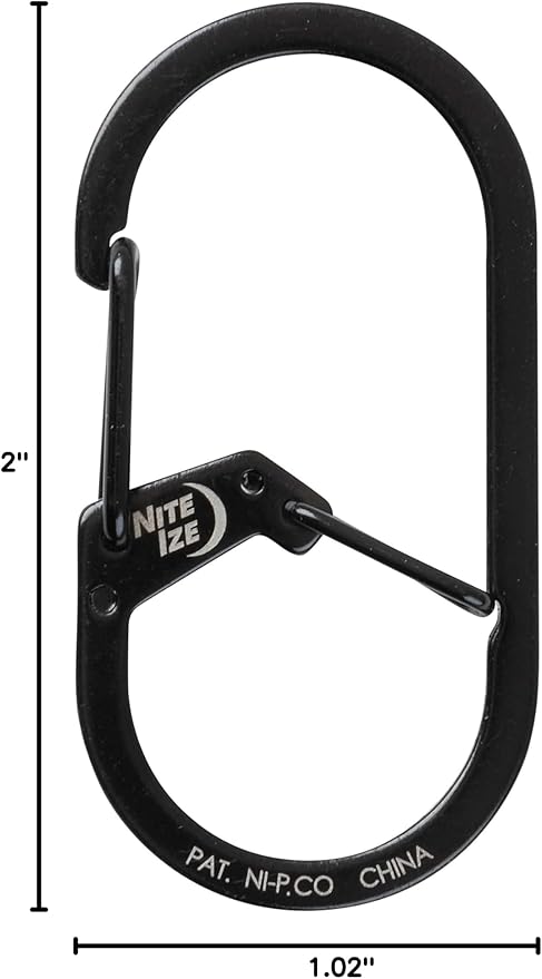 Nite IZE GS2-01-R6 G-Series Dual Chamber Carabiner, Size #2 1-Pack - Image 9