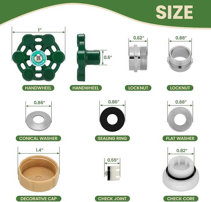 Watflow Frost Outdoor Faucet Repair Kit, Hose Bib Replacement - Image 2