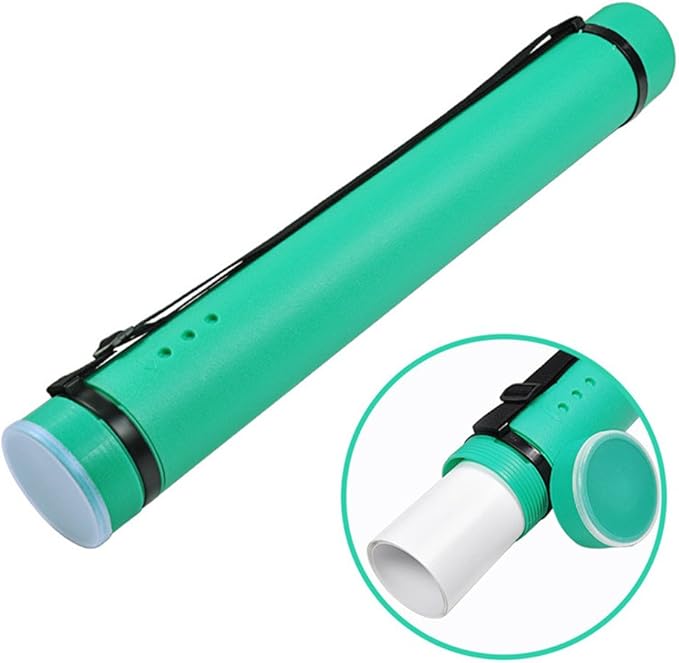 DEWEL Document Tube, Plastic Expanding Poster/Art/Document Storage Tube 24.5 to by DEWEL