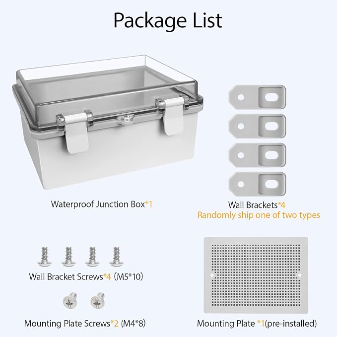 ABS Plastic Dustproof Waterproof IP65 Junction Box Hinged Shell Universal - Image 7