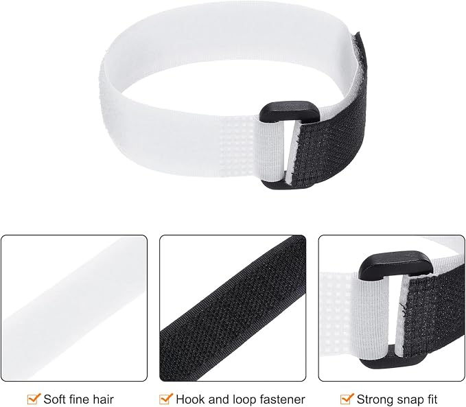 MECCANIXITY 5Pcs Reusable Battery Tie Down Straps, 0.8x12" White Nylon - Image 3