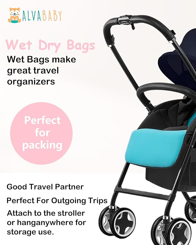 ALVA ALVABABY 2pcs Waterproof Wet Dry Bags, Reusable - Image 5