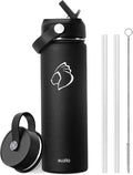 BUZIO 24 oz Insulated Water Bottle, Stainless Steel Wide Mouth Water Flask by BUZIO