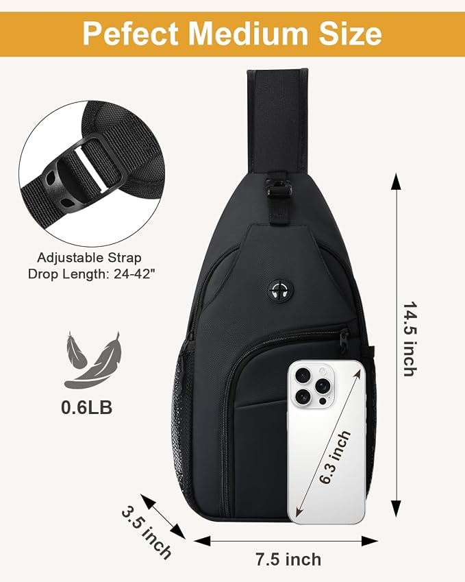 Pritent Crossbody Bags for Women Man Waterproof Sling Bag Backpack Trendy - Image 2