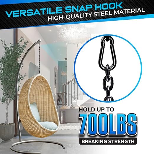 PAMAZY 2Pcs 4In Spring Snap Hooks 700LBS Capacity, Carabiner Clip, Heavy Duty - Image 2