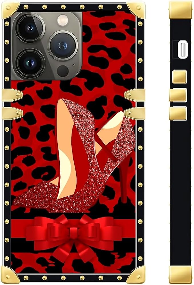 Compatible with iPhone 13 Pro Max Case, Elegant High Heels Luxury Golden - Image 3