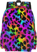 cfpolar 17 Inch Backpack Rainbow Leopard Animal Laptop Bag Shoulder Bag School by homedecorations
