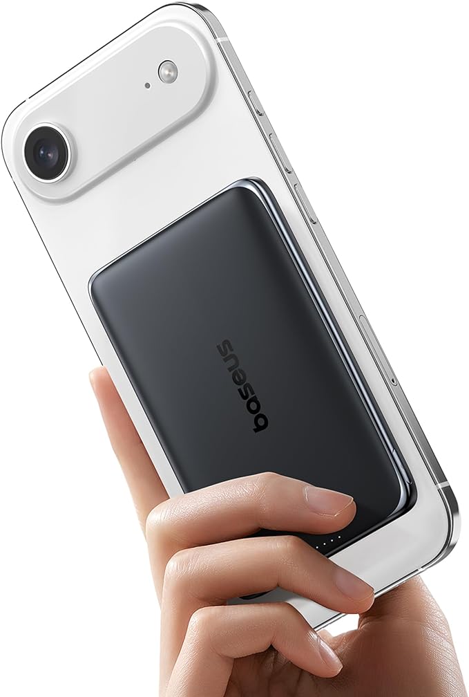 Baseus Picogo Power Bank, 0.3" Ultra Slim 5000mAh MagSafe Battery Pack by Baseus