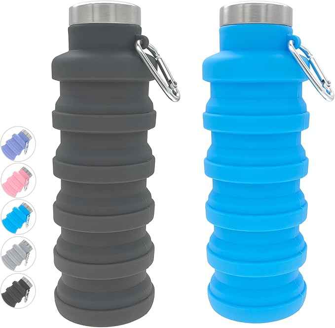 YCT Collapsible Water Bottle 17oz（500ml），Travel Portable Sport Water by YCT