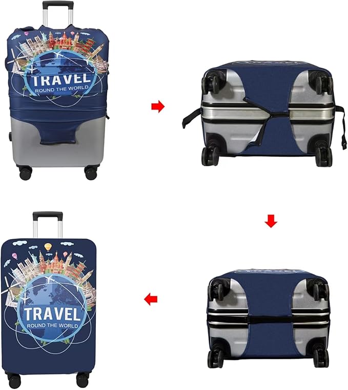 WUJIAONIAO Travel Luggage Cover Baggage Suitcase Cover Protector Skins 18-32 - Image 4