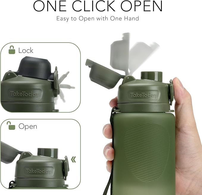 TakeToday Collapsible Water Bottles 32oz, Foldable Travel Water Bottle - Image 4