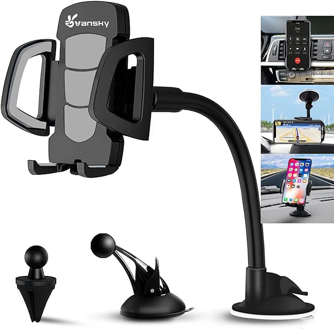 Vansky Car Phone Holder Mount, 3-in-1 Universal Cell Phone Holder Car Air Vent by Vansky