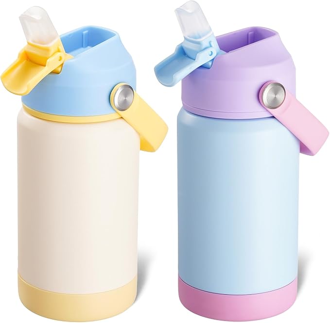 Kerilyn 12oz Water Bottle 2 Pack, Stainless Steel Insulated Water Bottle Bulk by Kerilyn