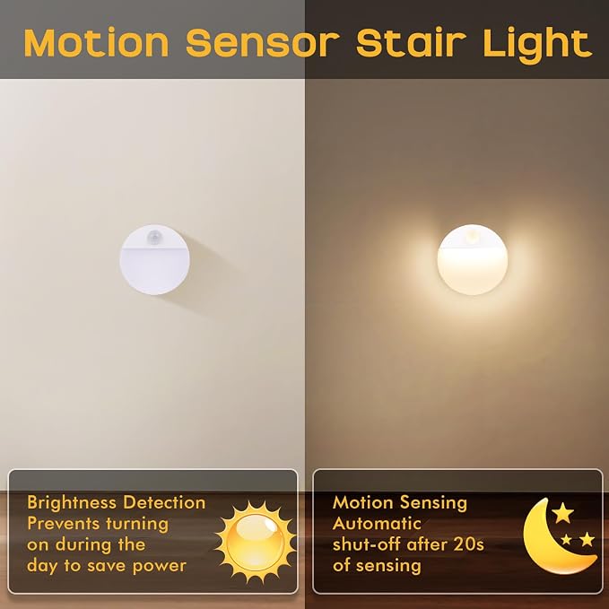 Guankai 8 Pack Motion Sensor Stair Light - Image 6